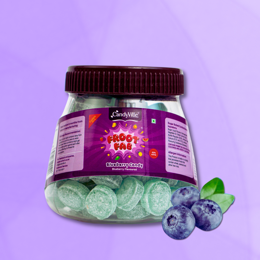 CandyVille FrootFab Blueberry Candy Jar 400g